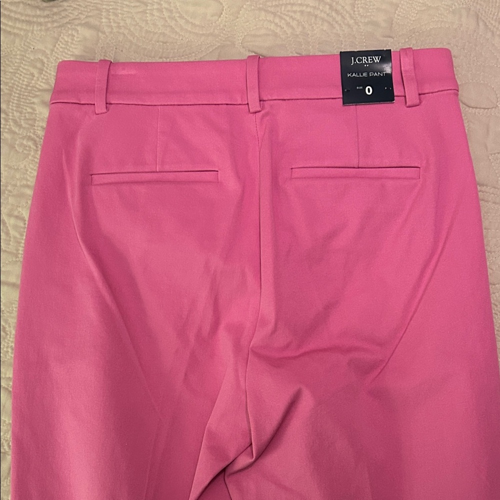 NWT J. Crew Factory Kallie Straight-Leg Pants in Vivid Fuchsia Size 0 - Picture 5 of 9